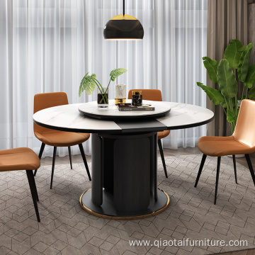 Nordic Rock Plate Solid Wood Telescopic Dining Table